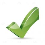 Large 3D Green Tick Icon